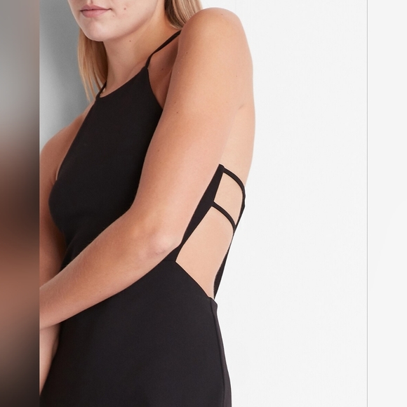 NWT Express Laser Cut Black Dress - Picture 3 of 11